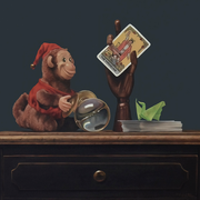 Monkey Business, Oil on Board, 12"x16". Original available.