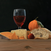 Goudafternoon, Oil on Board, 8"x10".