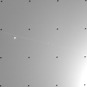 Abb. 11: Kleine Ansicht des Entdeckungsbildes am 8. Juli 1979: Ausschnitt des Bildes mit Lochmuster. © NASA