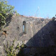 San Pietru : Détail du mur latéral nord vu depuis l’intérieur de la nef (Patrimoniu - Haute-Corse)