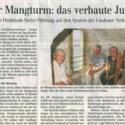 Lindauer Zeitung  9.September 2015: Mangturm - das verbaute Juwel