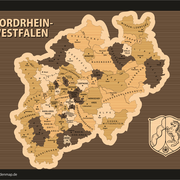 Bundesland 'Nordrhein-Westfalen' (Ansicht als Vektorgrafik)