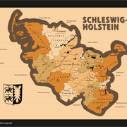 Bundesland 'Schleswig-Holstein' (Ansicht als Vektorgrafik)