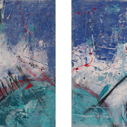 "Wandbild Tick Tack" - 2x 60x60x4,5 cm - verkauft