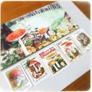 [Kuroneko no Instagram] 20/03/2016 Minha coleção de selos de cogumelos 🍄🍄🍄
