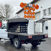 Ford Ranger Pickup als Behördenfahrzeug, ausgestattet mit PEPEC Festaufbau, Sondersignalanlage und Innenausbau