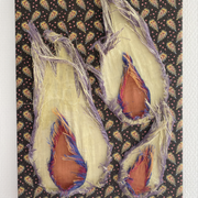 Flames / 2023 / textile collage on textile / 40x30 cm