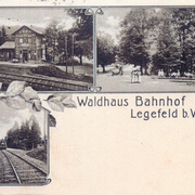 Postkarte "Waldhaus" am Bahnhof Legefeld
