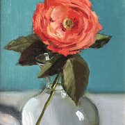 Nancy Bea Miller, "Tangerine Rose", oil