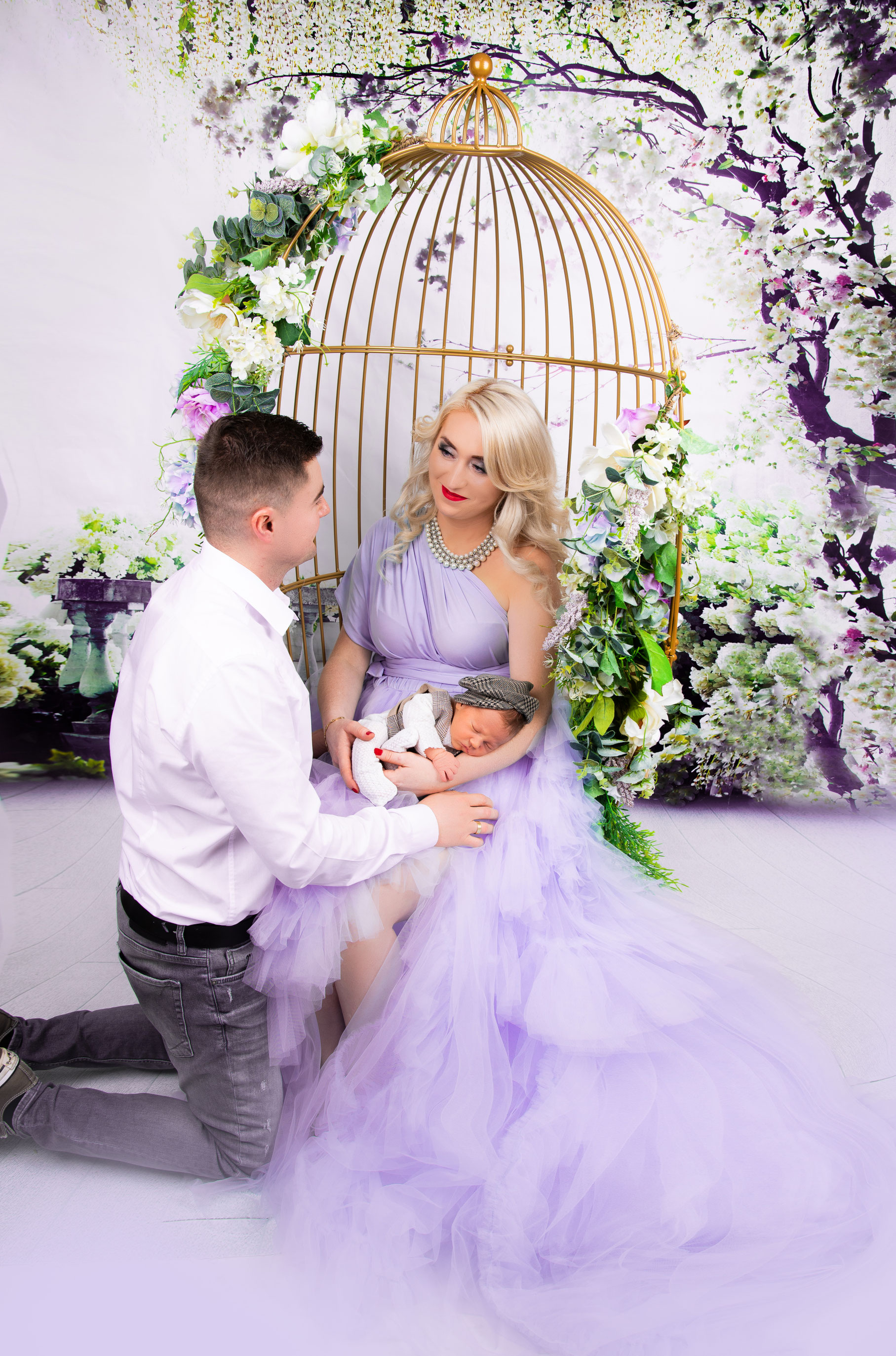 newbornshoot met elegante kooij