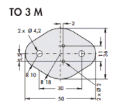 TO-3-Mパッケージ用半導体用放熱シート（シリコンラバーシート）
