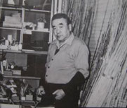 Hiroshi Sakurai (Edogawa II, 1910～1995) at our atelier in 1960s.