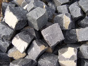Basalt Pflastersteine schwarz