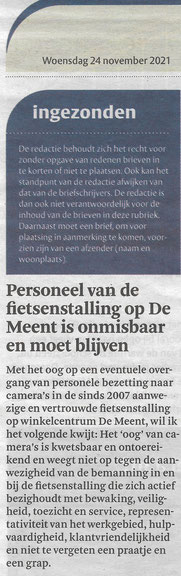 Artikel (Mevr. J. Dekker) Klaroen 24-11-2021