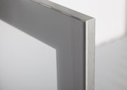 Profil: MDF-Rahmen Inox Glas: Sat. Opti. PP Silber