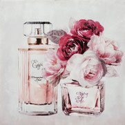 impression pivoine toile tableau parfum fleur rose decoration enjoy moderne tendance idee cadeau noel anniversaire femme petit prix promotion solde bouquet 