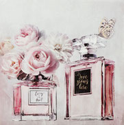 impression toile tableau parfum fleur rose decoration enjoy moderne tendance idee cadeau noel anniversaire femme petit prix promotion solde bouquet 
