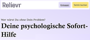 Online-Beratung bei Relievr (Screenshot) 