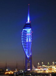 UK has added Spinnaker Tower to the Light Up the Night Challenge