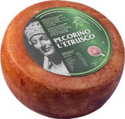 maremma pecora formaggio pecorino caseificio toscano toscana spadi follonica forma intera crosta rossa rosso italiano origine latte italia classico semistagionato nero all'esterno