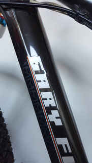 Oberflächenversiegelung älteres Carbonbike mit Wachs