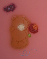 Lieb-Hab-Bär auf rosa Hintergrund