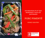 nouveauté porc aigre doux nature ou pimenté