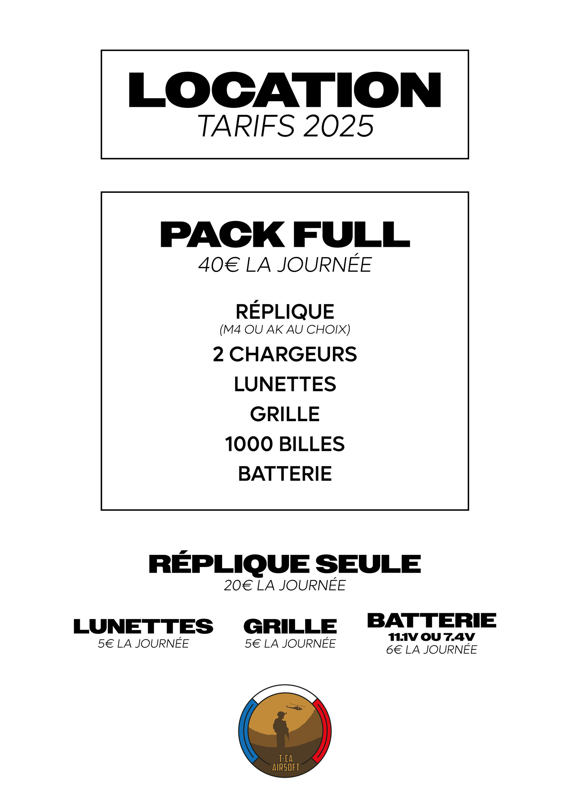 Locations Site de tcaairsoft