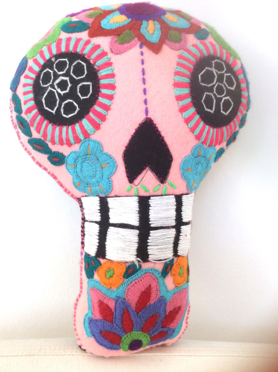 Halloween-Deko, Tag der Toten, Kissen Totenkopf, Calavera ...