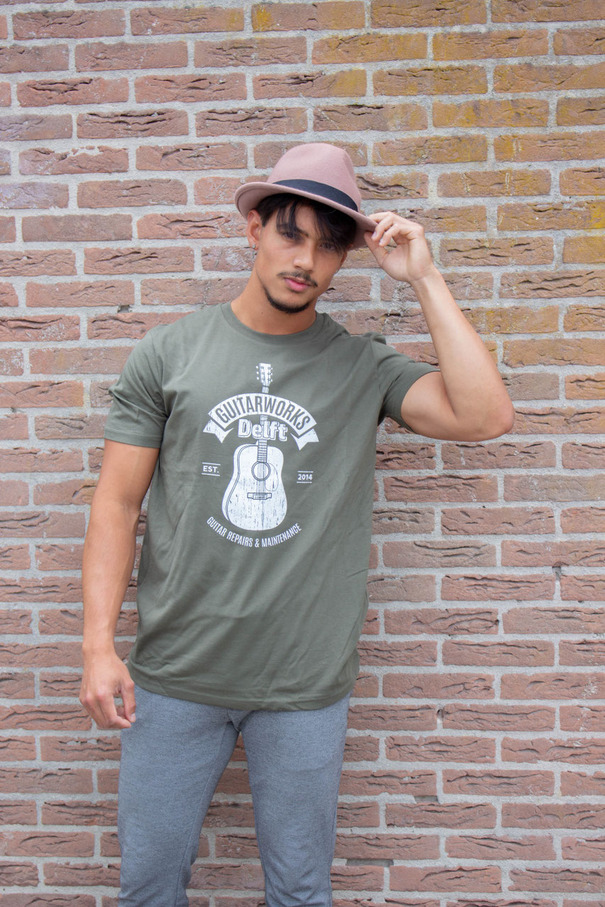 TShirt Khaki Guitarworks Delft