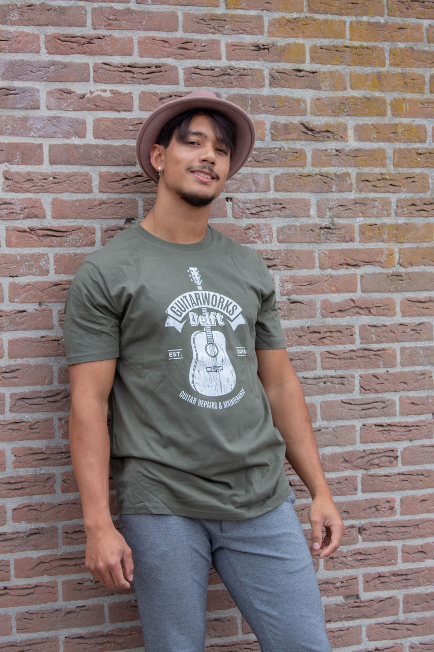 TShirt Khaki Guitarworks Delft