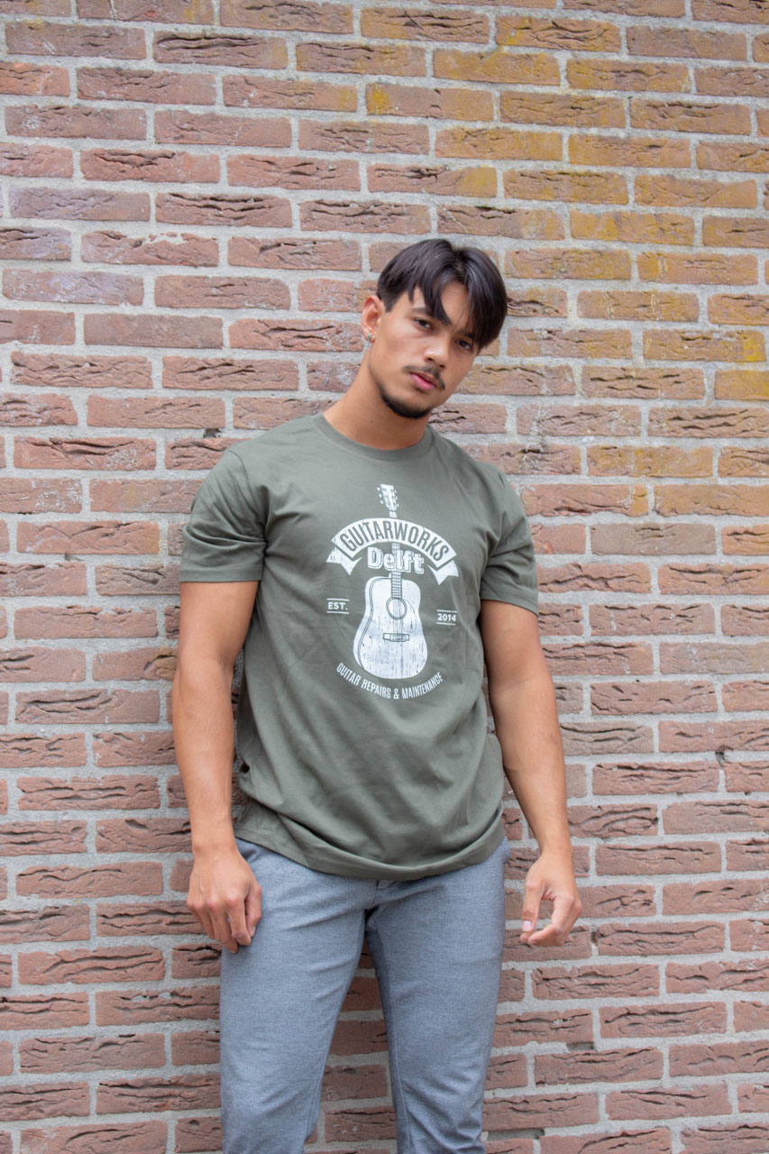 TShirt Khaki Guitarworks Delft