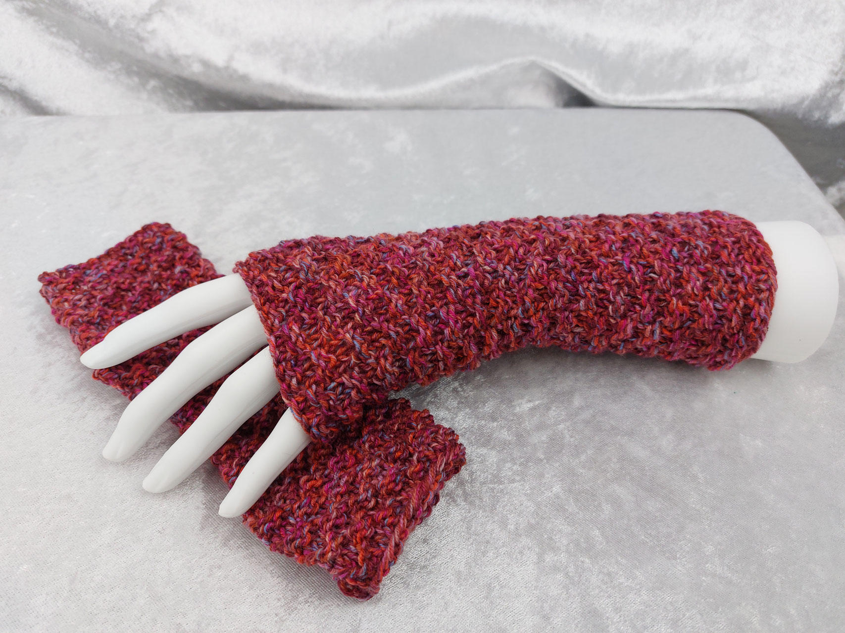 Armstulpen Walkloden Schwarz - Wärmende Pulswärmer Mit Zierstich