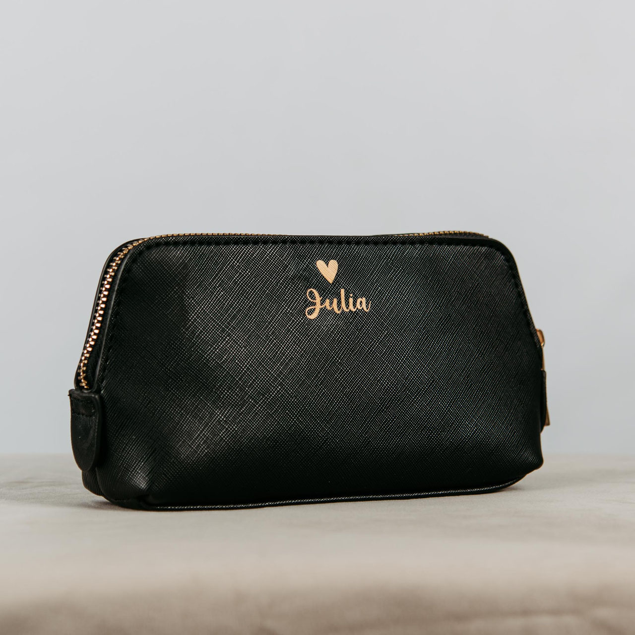 Leder Schminktasche Schwarz Kosmetiktasche Leder Kosmetiketui