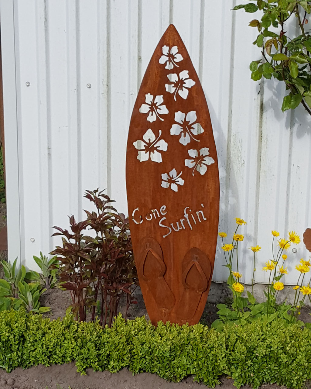 Maritime Gartendeko Edelrost Beetstecker Gartenstecker MOIN MOIN Stele 100 cm Maritime Gartendeko Edelrost Beetstecker Gartenstecker MOIN MOIN Stele 100 cm