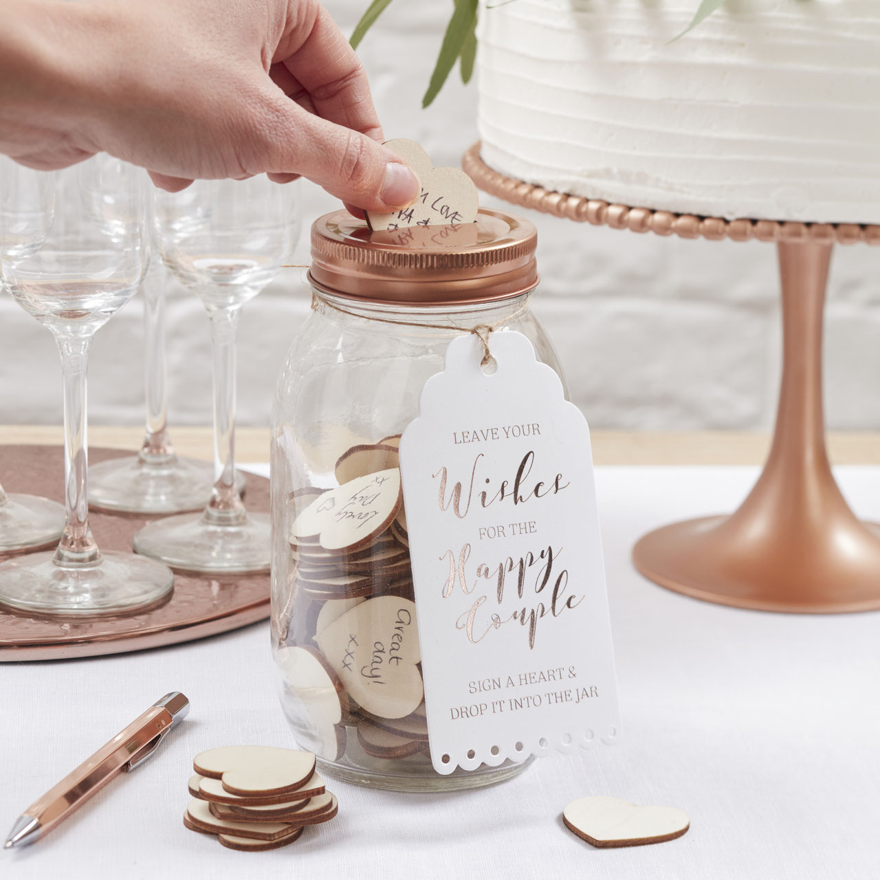 Guest Book Bianco Scritta Rose Gold Love Oro Rosa Dediche Invitati matrimonio