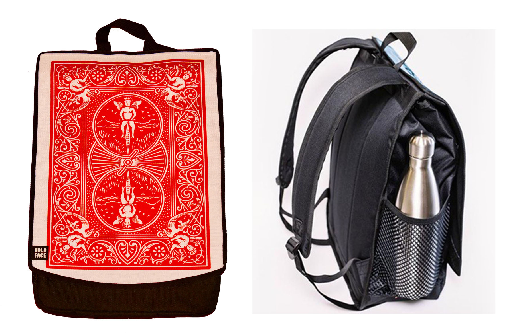 デックデザイン バックパック（バイシクル赤青，メメントモリ