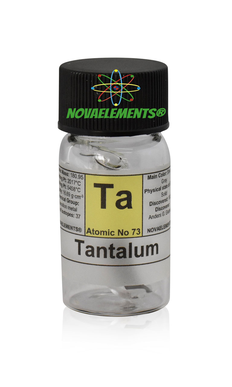 Tantalum Element Sample 73 Ta Metall Probe rein pure metal 99,95% Tantal 