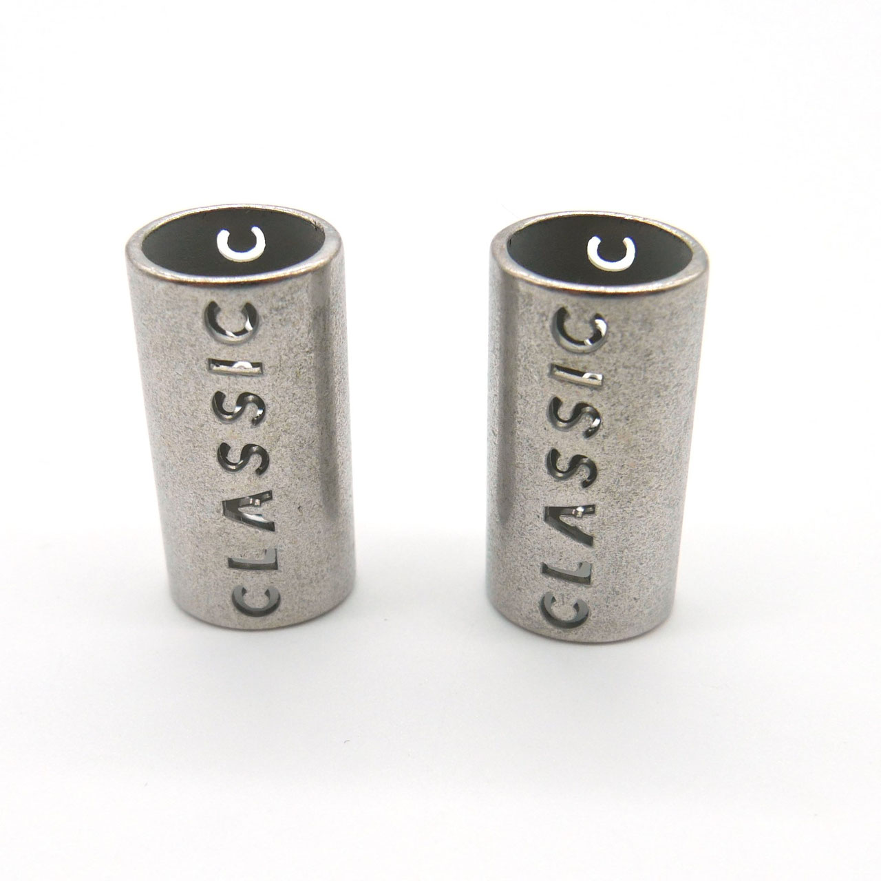 Hoodie Kordelenden Metall 8mm Kordelende 4mm Silber Snaply