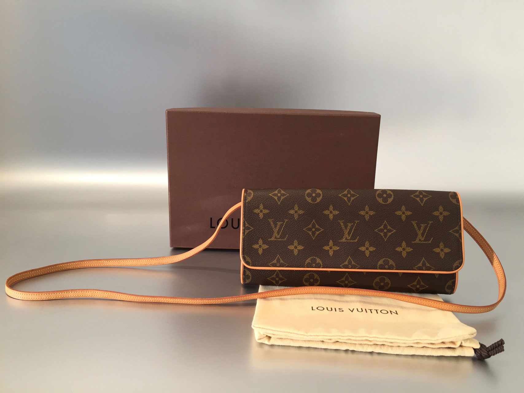 Louis Vuitton Monogram Canvas Pochette Twin GM Ankauf Verkauf Second Hand Designertaschen und Accessoires