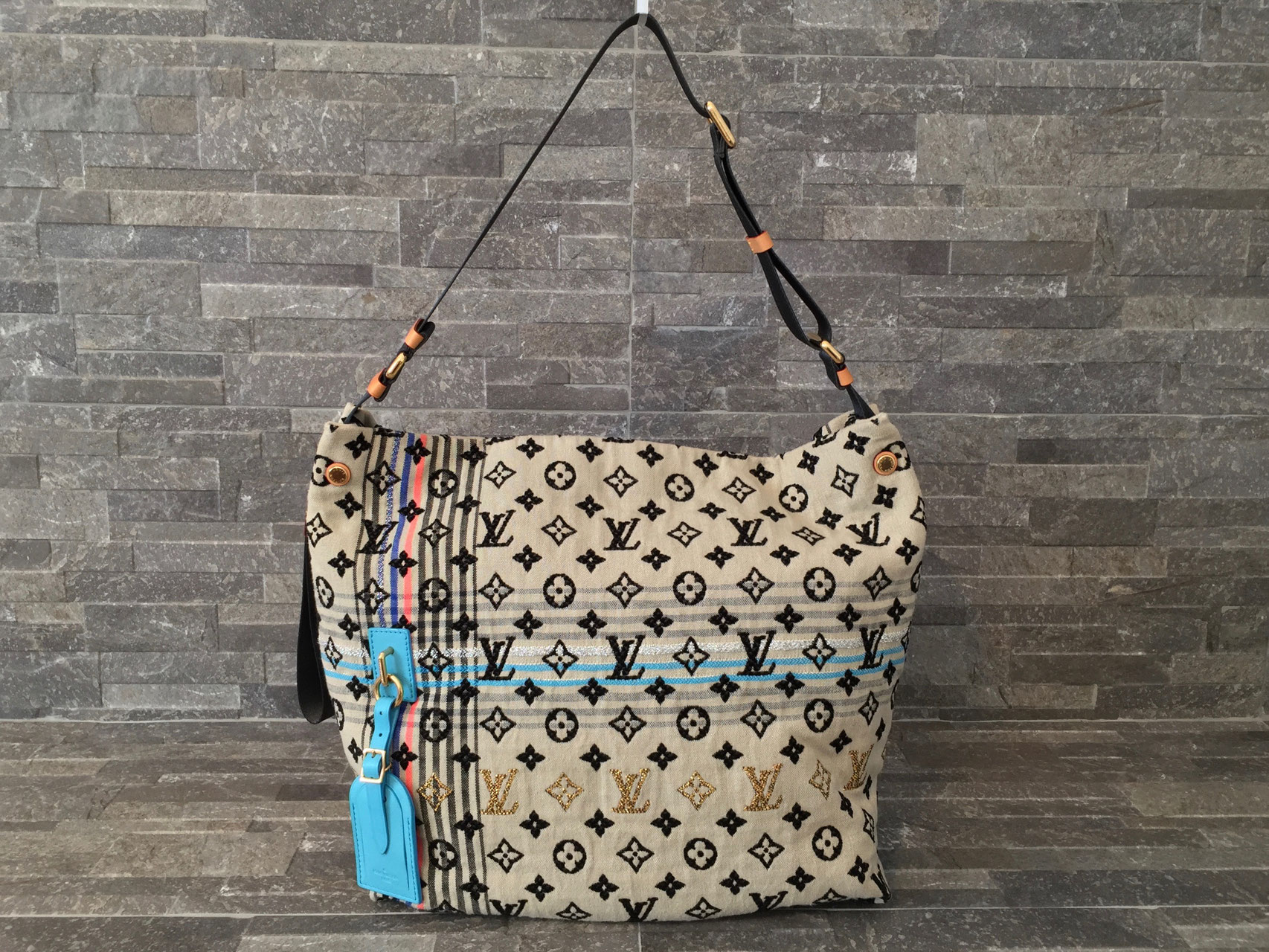 Louis Vuitton Monogram Cheche Bohemian in Bleu - Ankauf & Verkauf Second  Hand Designertaschen und Accessoires