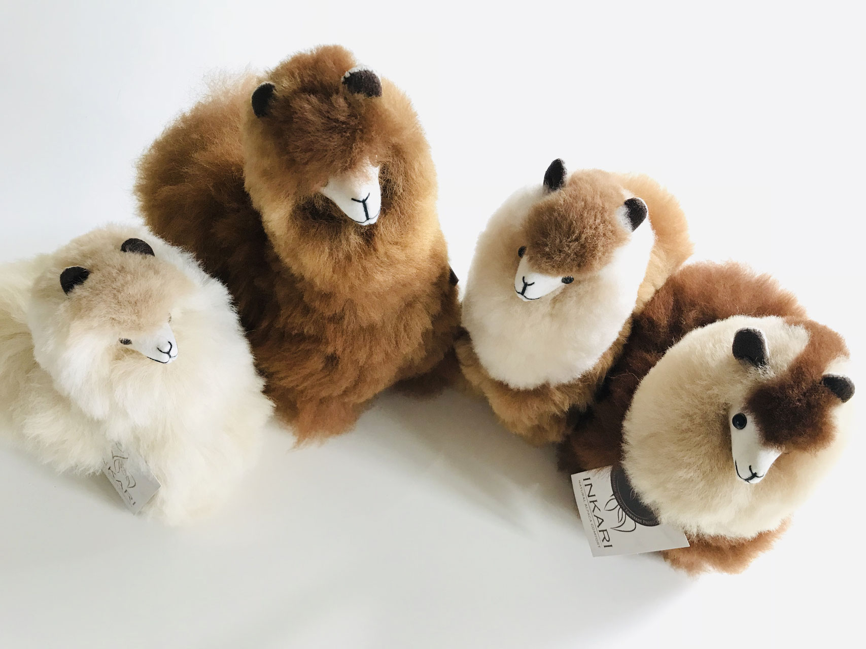 Alpaca hug soft toy by Inkari - with real Alpaca wool - Pursalis