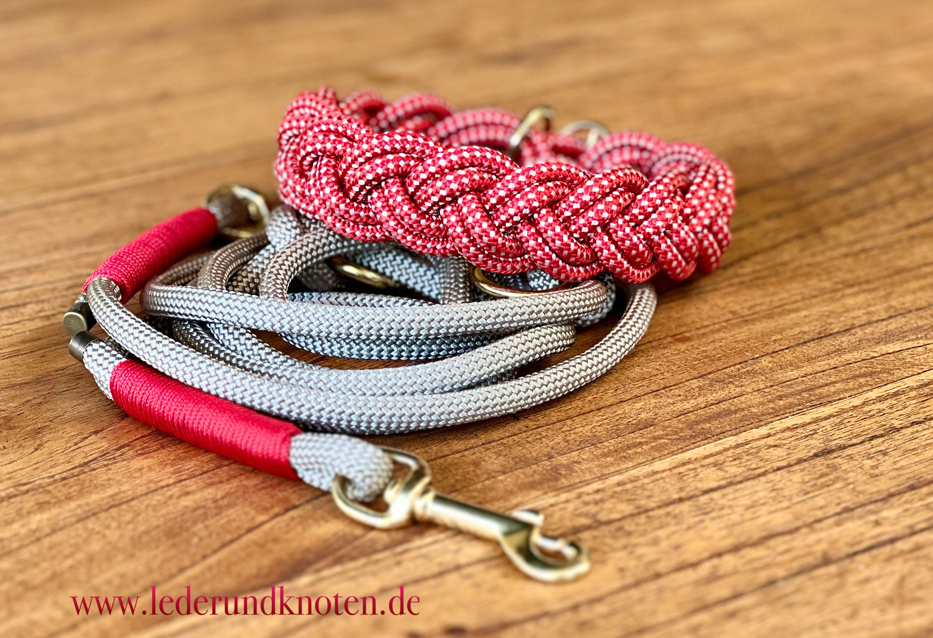 Geflochtene Halsbnder - LEDER & KNOTEN exklusive Hundehalsbnder -  individueller Lederschmuck - Kropfbnderrk