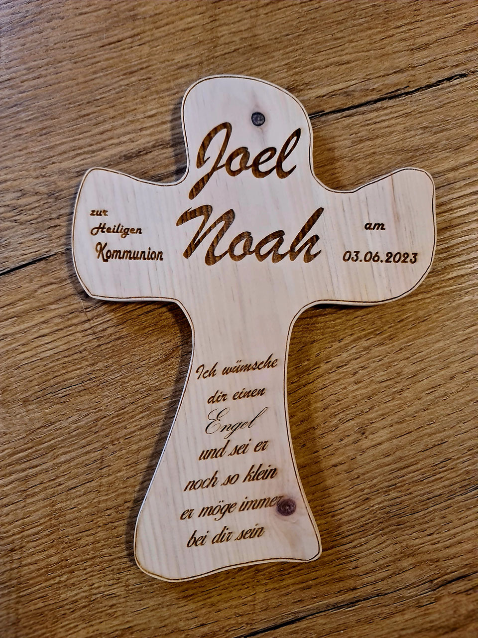 Zur Taufe/ Firmung/ Kommunion Holzschmuck Online Shop