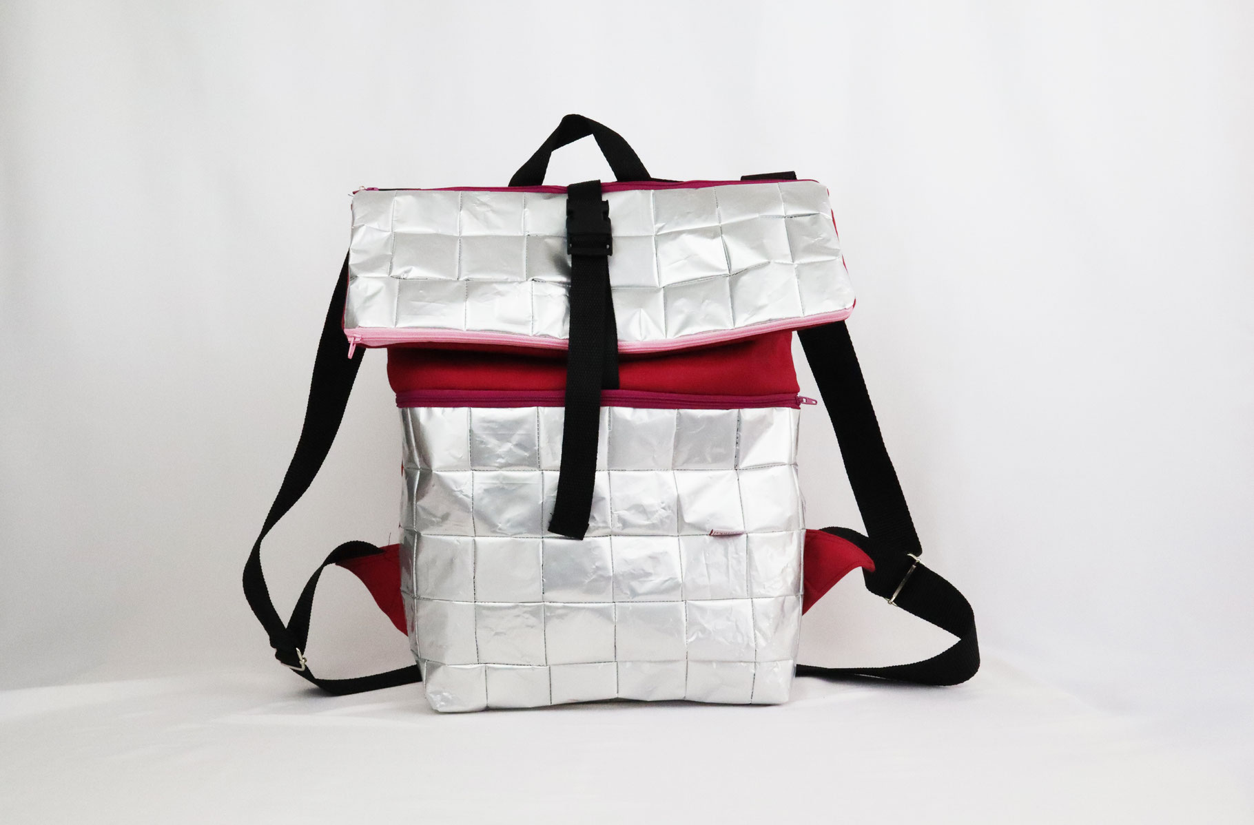 Backpacks Upcycling Rucksack Mema Upcycled Roll-Top Backpack Made