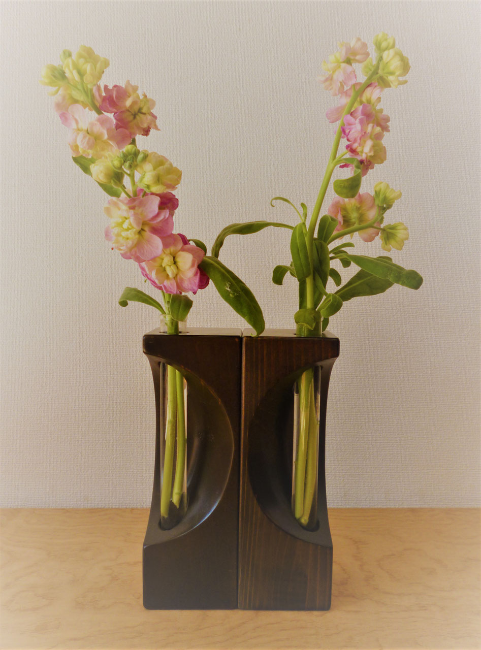Wooden Flower Vase wafuuhonpo Japan online shop