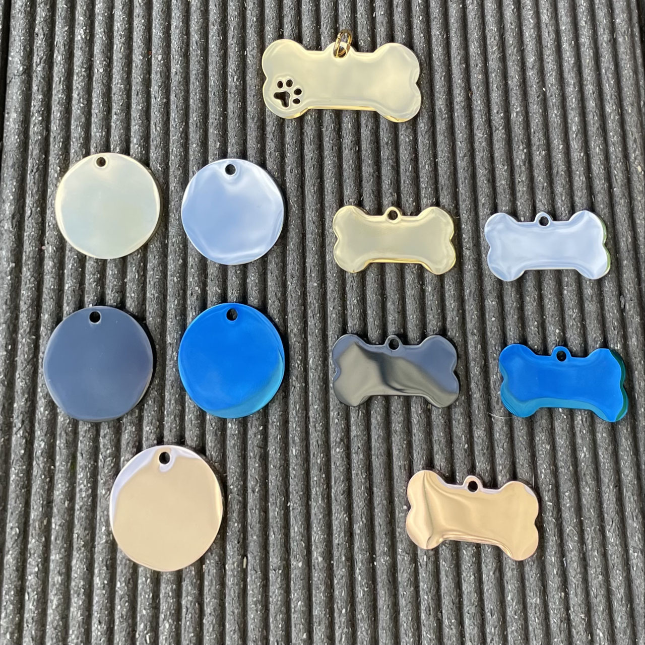 2x Personalisierte Hundemarken Edelstahl - Gravur Für Hunde & Katzen