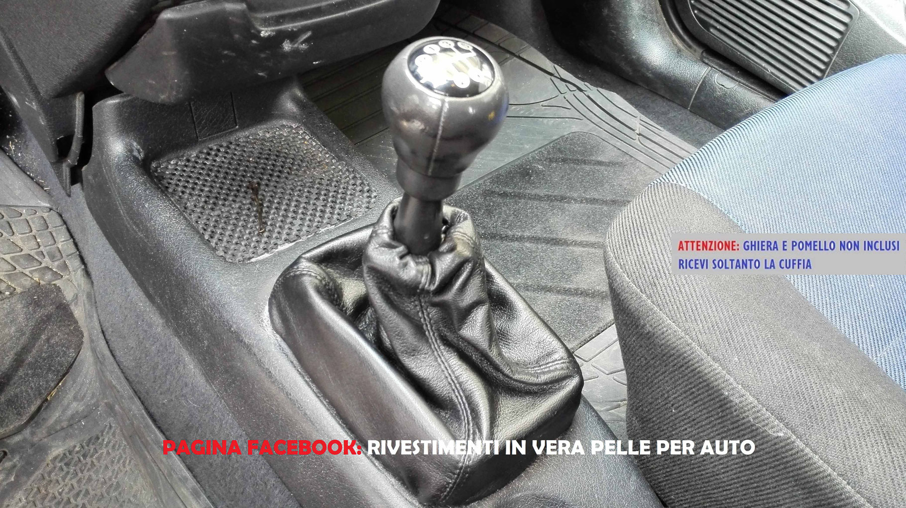 Opel corsa B cuffia leva cambio pelle nera