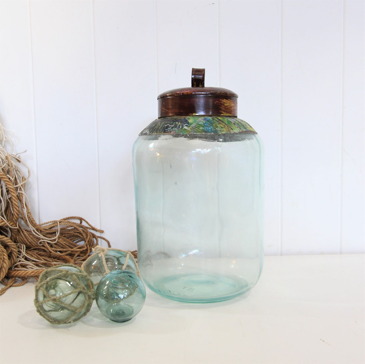 Glass Jar With Lid 1785 Coastal Vintage Nautical Home Wares You May Also Like