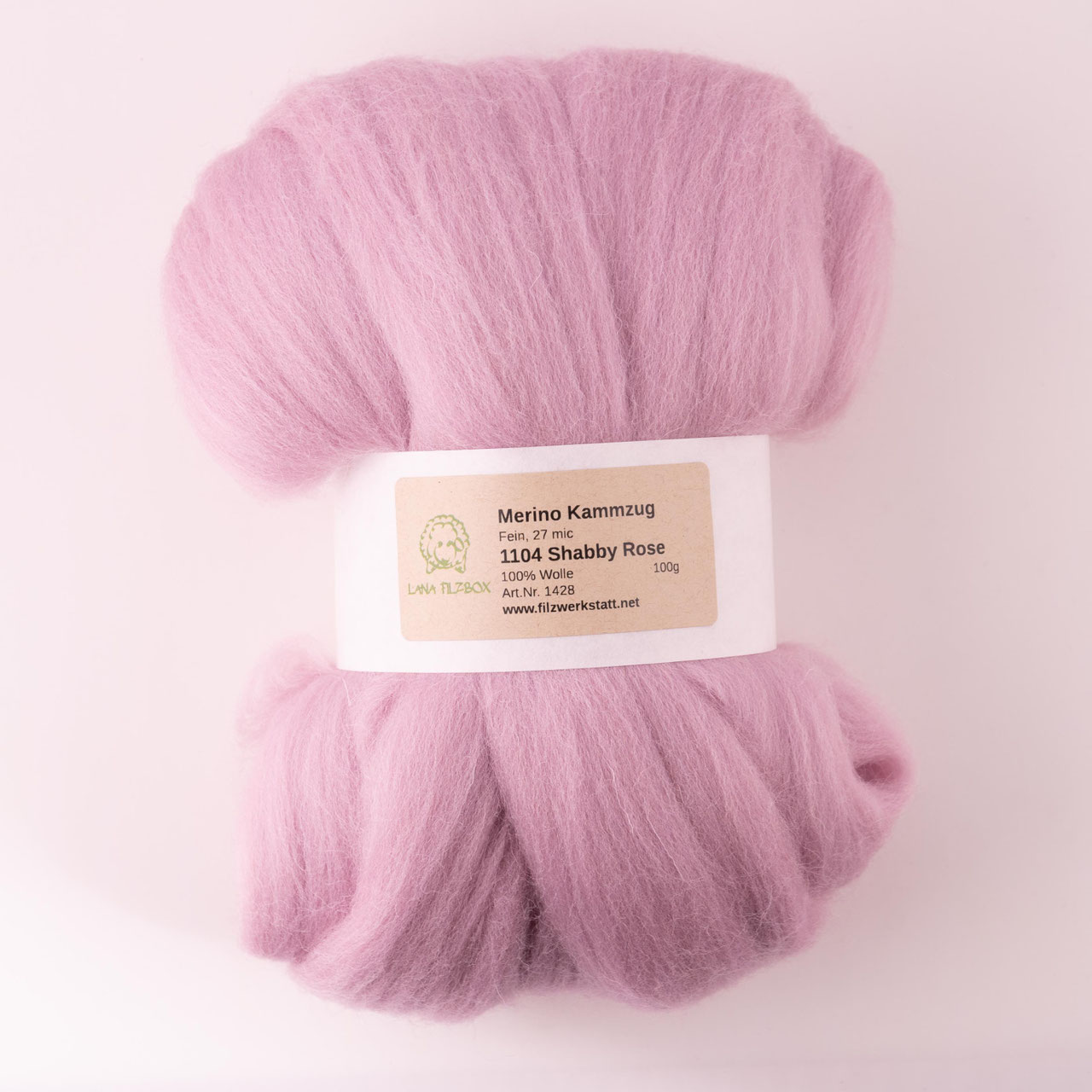 Merinowolle Kammzug 16,5 Mic - 500g Weiß Für Spinnen, Filzen & Weben